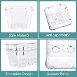 WOWBOX 25 PCS Clear Plastic Drawer Organizer Set, 4 Sizes Desk Drawer Divider Organizers and Storage Bins for Makeup, Jewelry, Gadgets for Kitchen, Bedroom, Office Bathroom, Office - Image 3